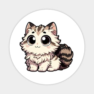 Charming Manga Cat Sticker Magnet